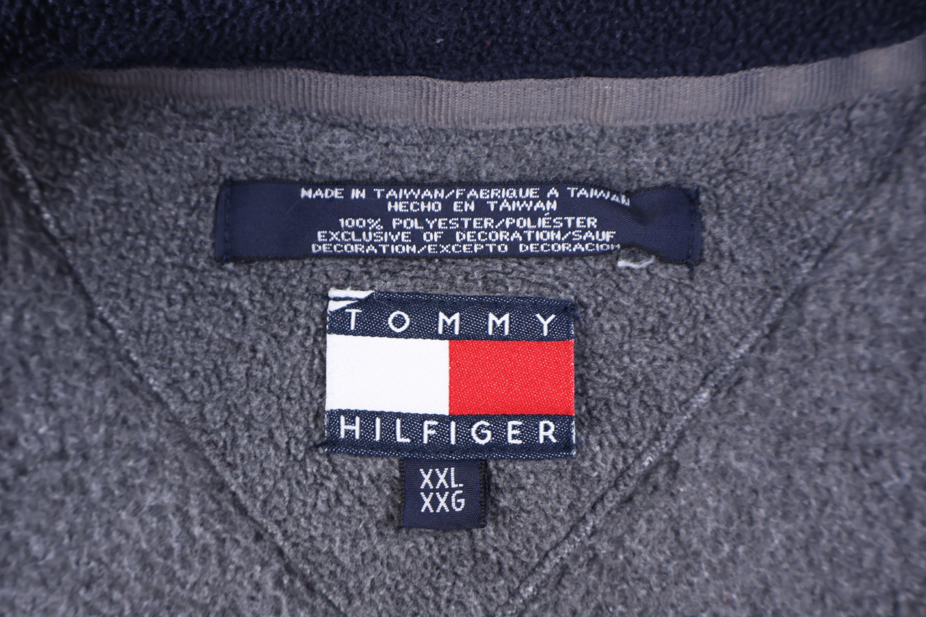 Vintage Tommy Hilfiger Grey Fleece Pullover