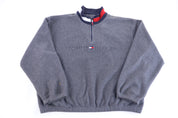 Vintage Tommy Hilfiger Grey Fleece Pullover