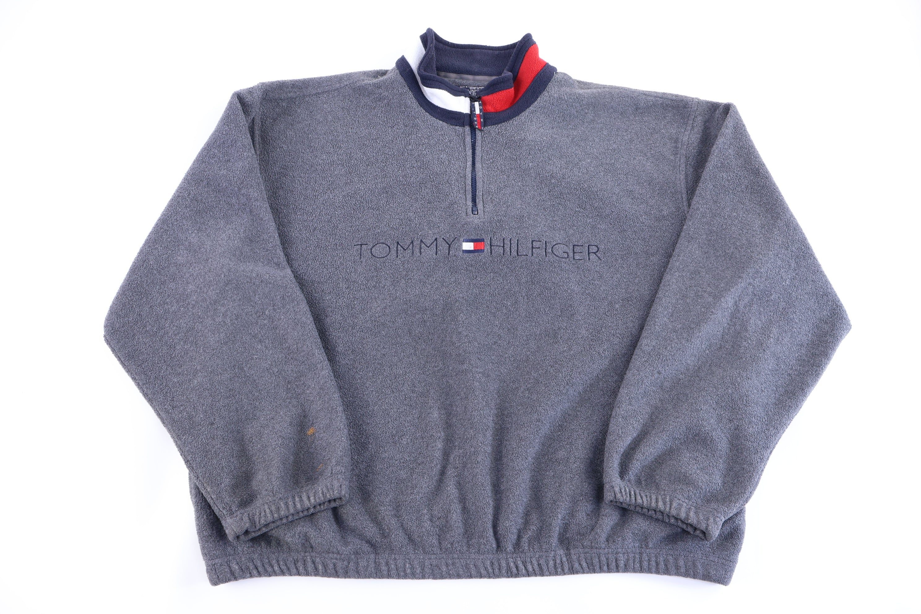 Vintage Tommy Hilfiger Grey Fleece Pullover