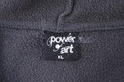 Vintage Power Art Grey & Black Full Zip Hoodie