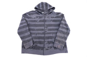 Vintage Power Art Grey & Black Full Zip Hoodie