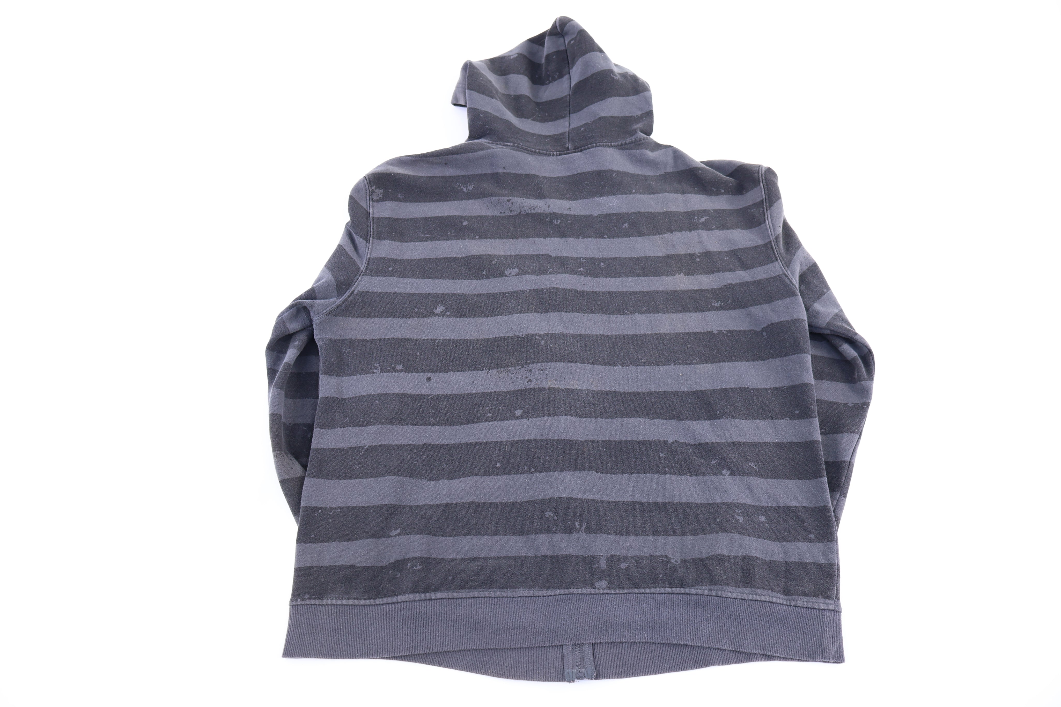 Vintage Power Art Grey & Black Full Zip Hoodie