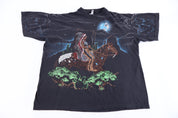 90's Native American Nature All Over Graphic T-shirt