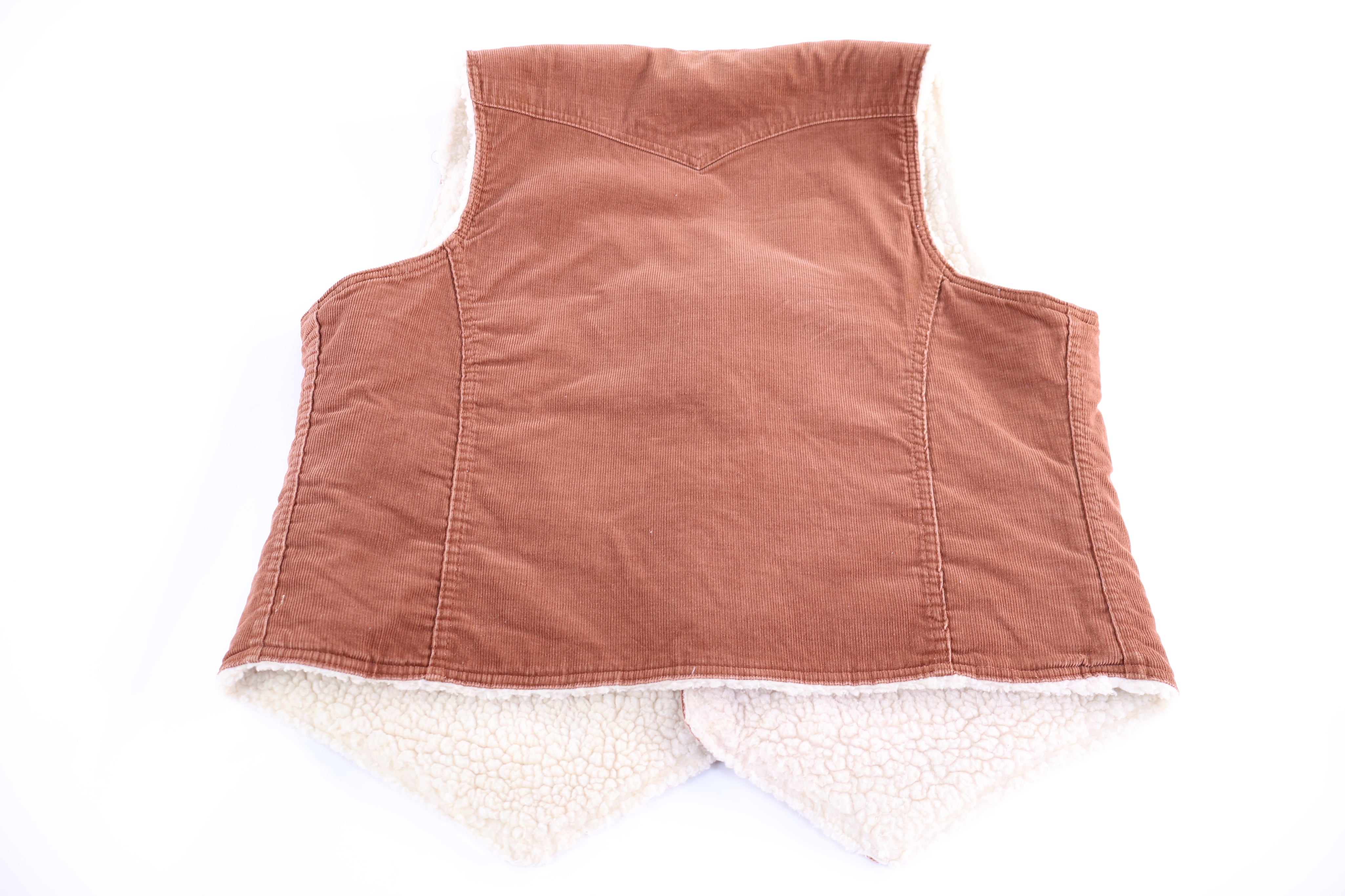 80's Levi's Brown Corduroy Sherpa Lined Vest