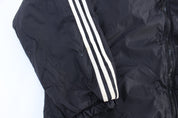 90's Adidas Embroidered Logo Black & White Full Zip Hooded Jacket
