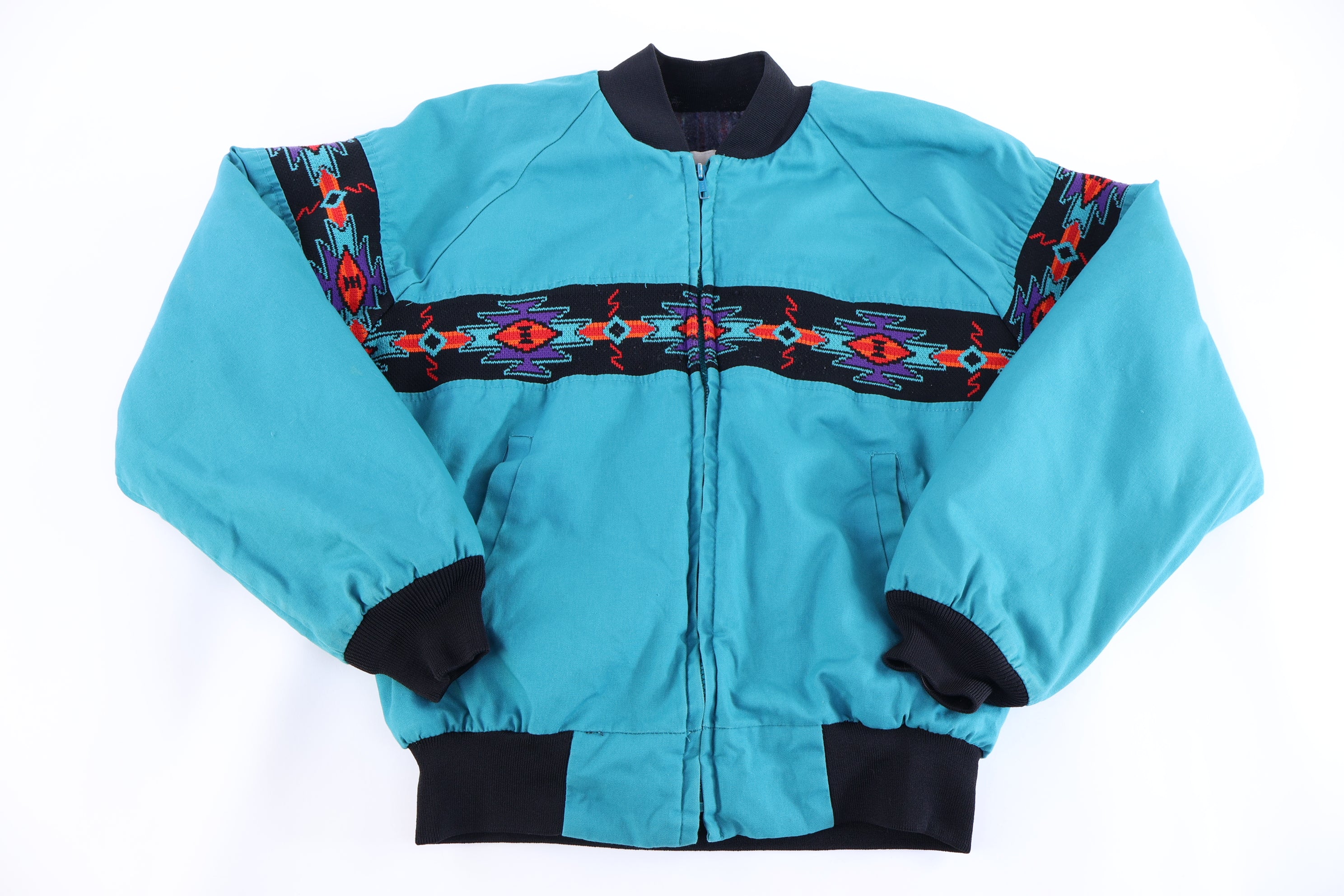 80's Saddlebrook Western Pattern Blanket Lined Jacket