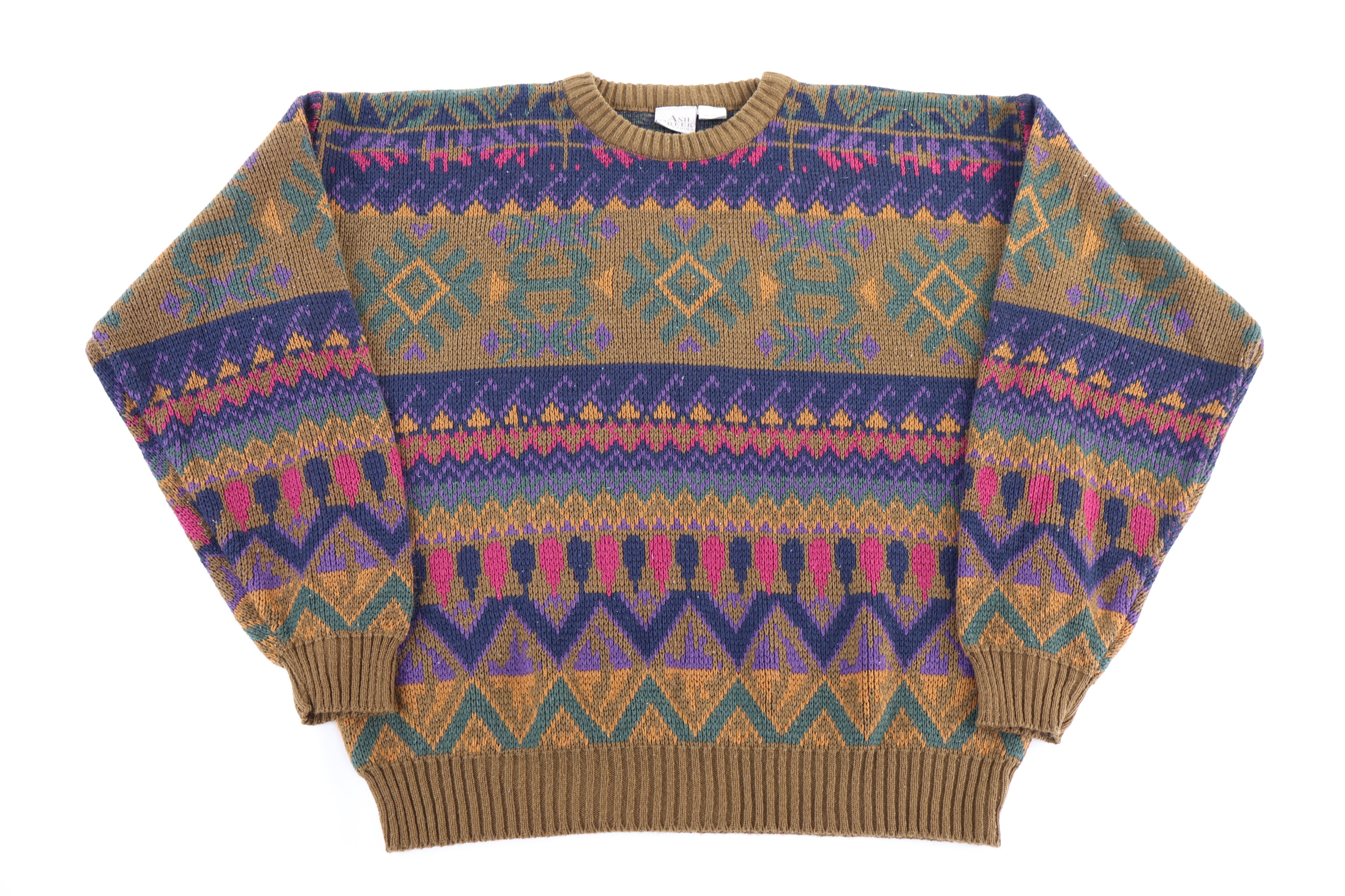 90's Ash Creek Multipattern Knit Sweater