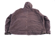 Carhartt Logo Patch Brown Sherpa Lined Jacket
