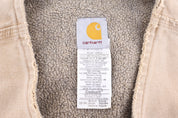 Carhartt Logo Patch Tan Sherpa Lined Full Zip Vest