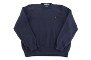 Polo by Ralph Lauren Embroidered Logo Black Knit Sweater