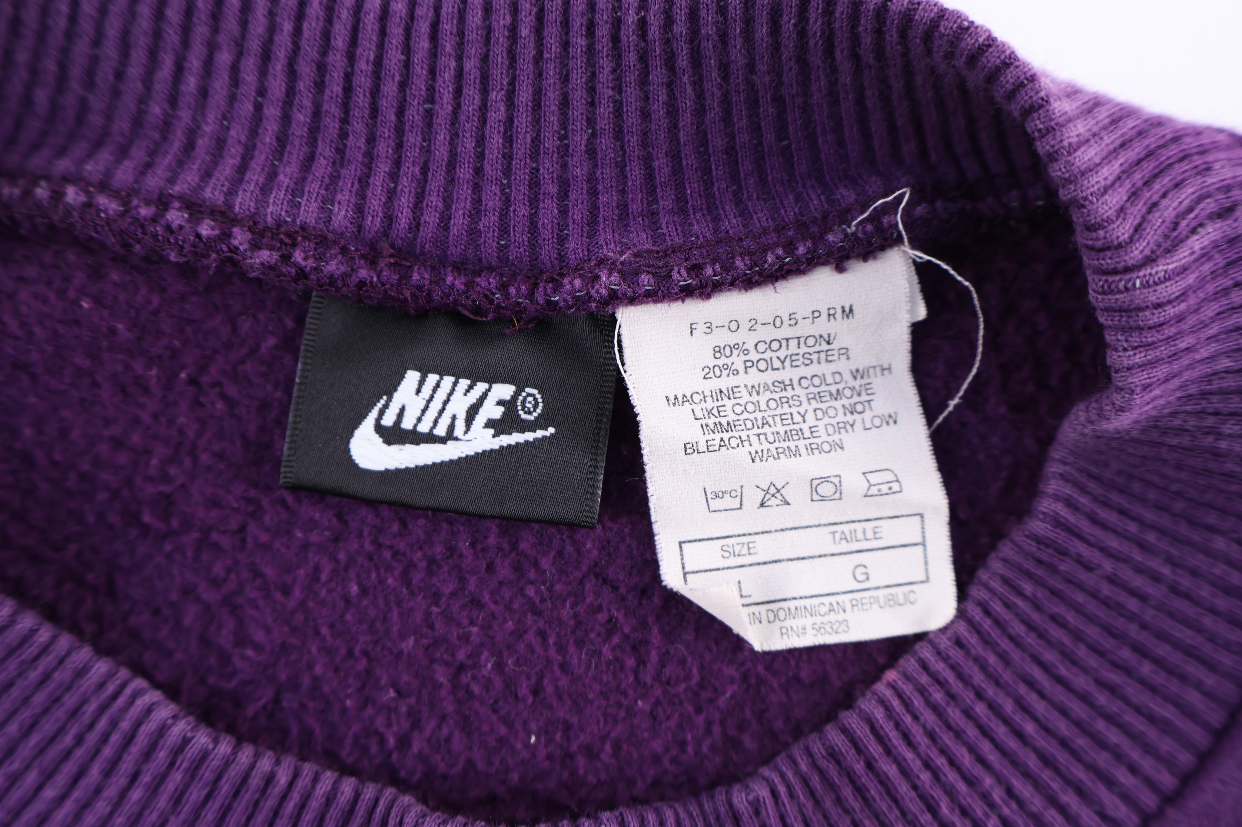 90's Nike Embroidered Logo Purple Sweatshirt
