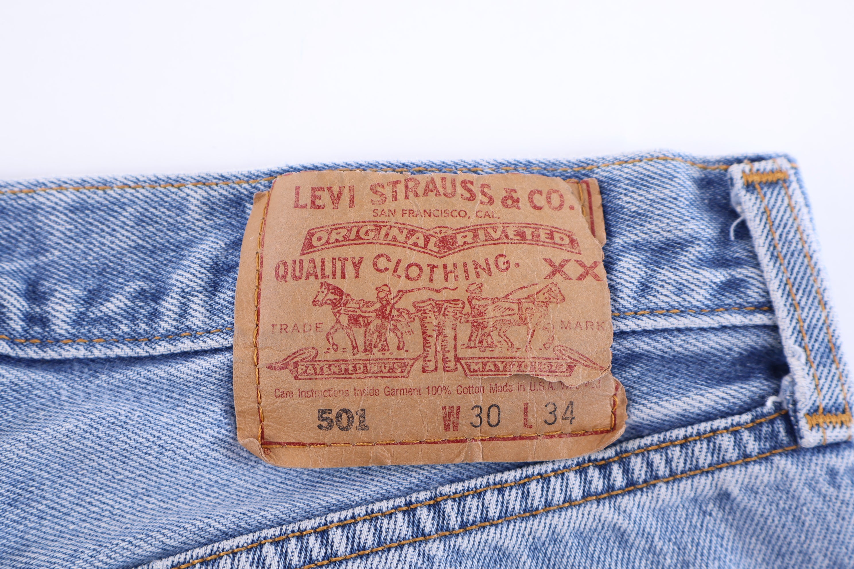 Vintage Levi's 501 Light Wash Denim Jeans