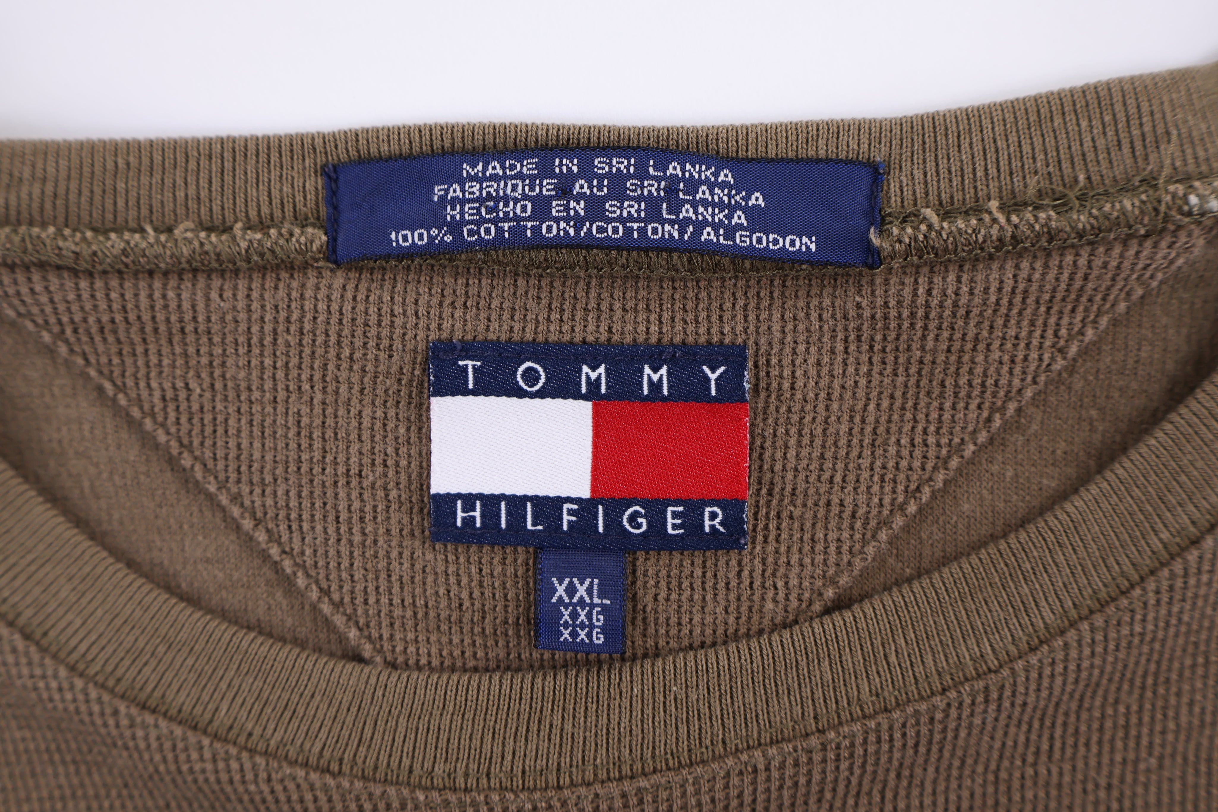 Tommy Hilfiger Khaki Waffle LS T-shirt