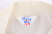 80's Cadillac White Satin Bomber Jacket