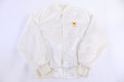 80's Cadillac White Satin Bomber Jacket