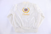 80's Cadillac White Satin Bomber Jacket
