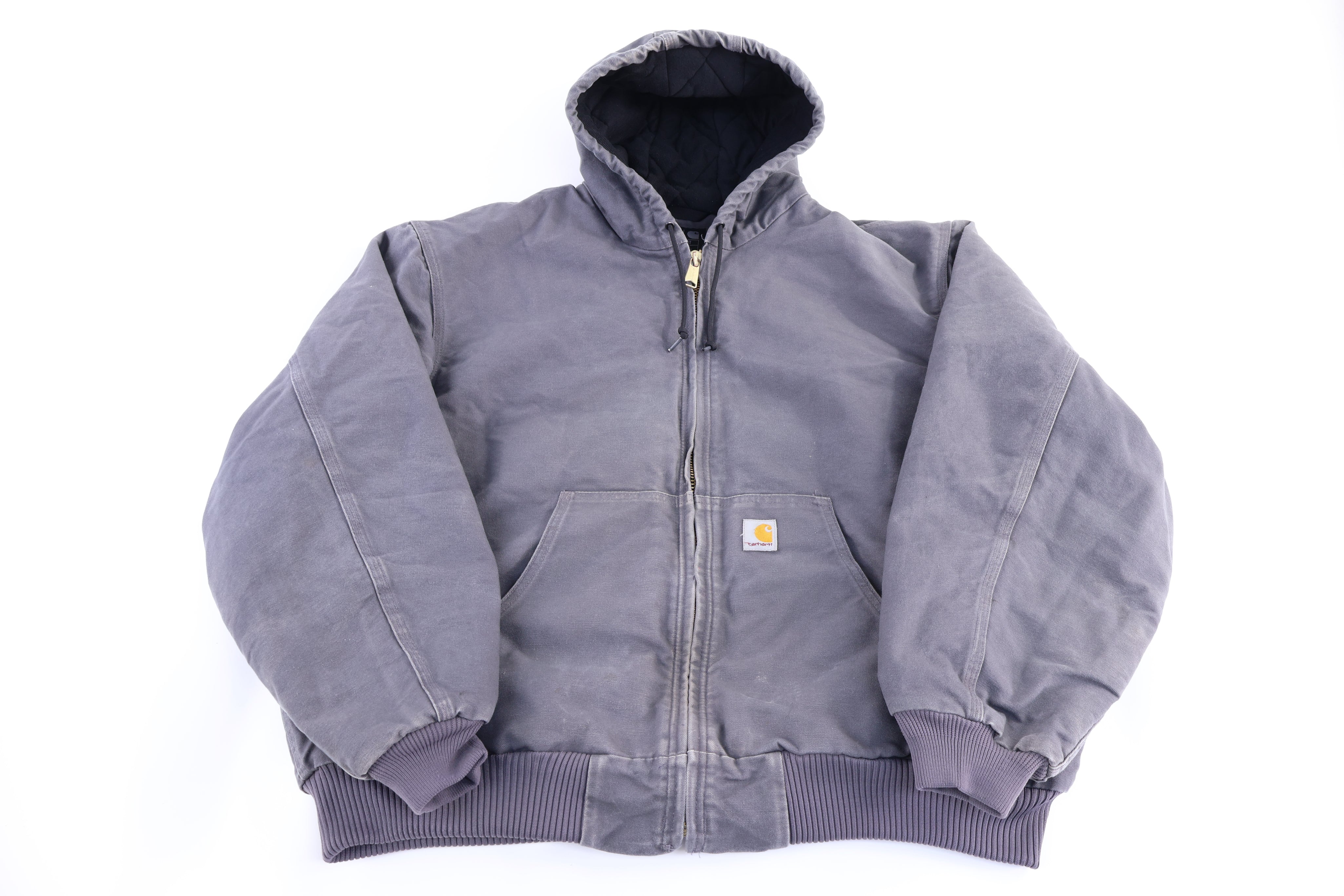 Carhartt Logo Patch Grey Full Zip Jacket