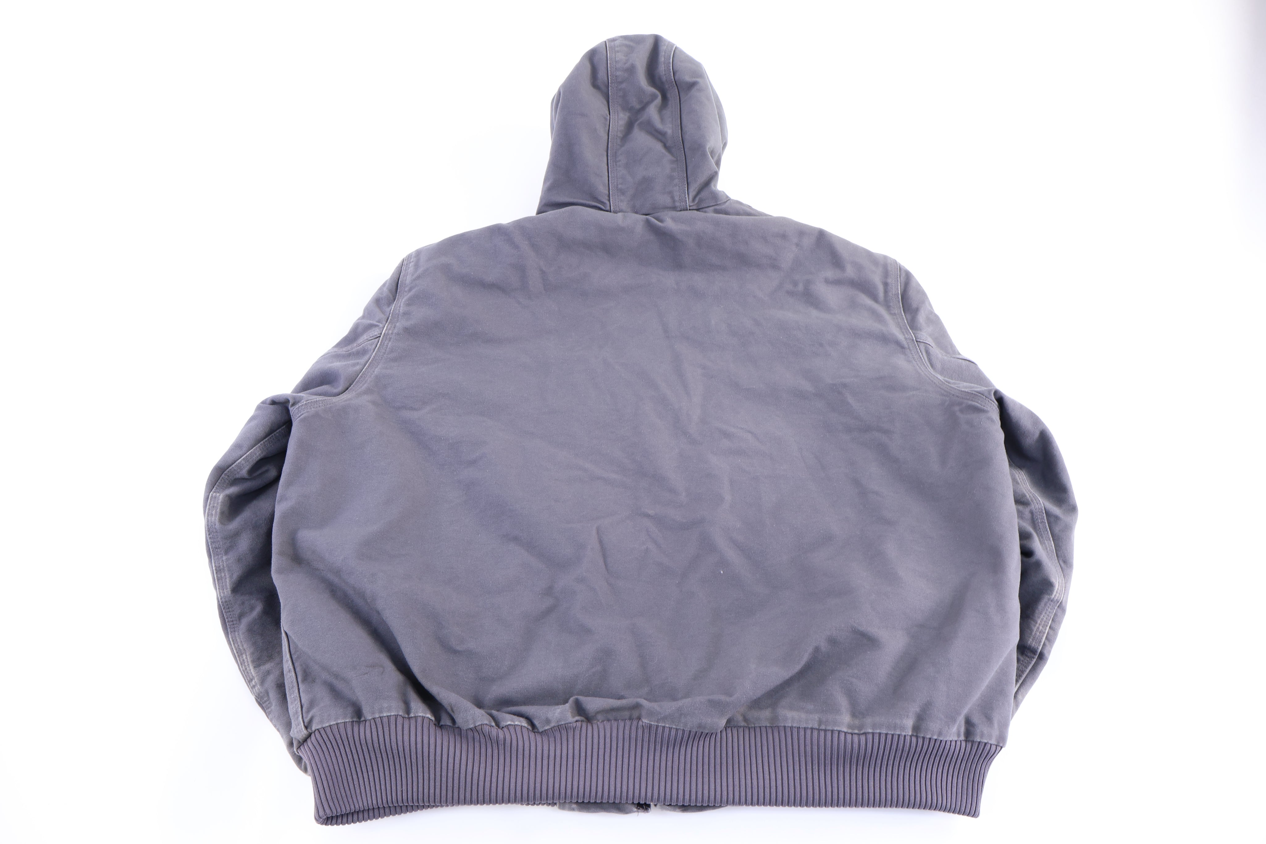 Carhartt Logo Patch Grey Full Zip Jacket