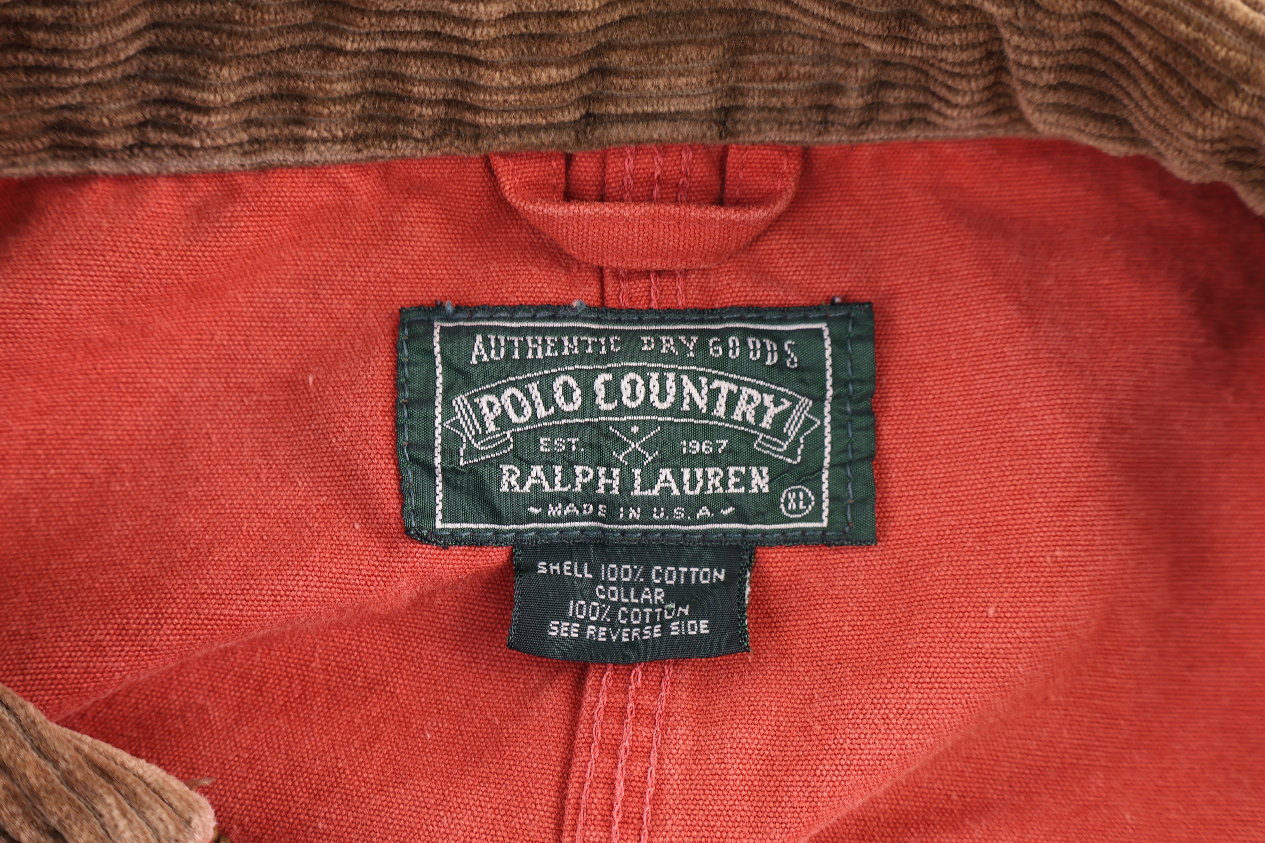 Polo Country Ralph Lauren Burnt Orange Full Zip Jacket