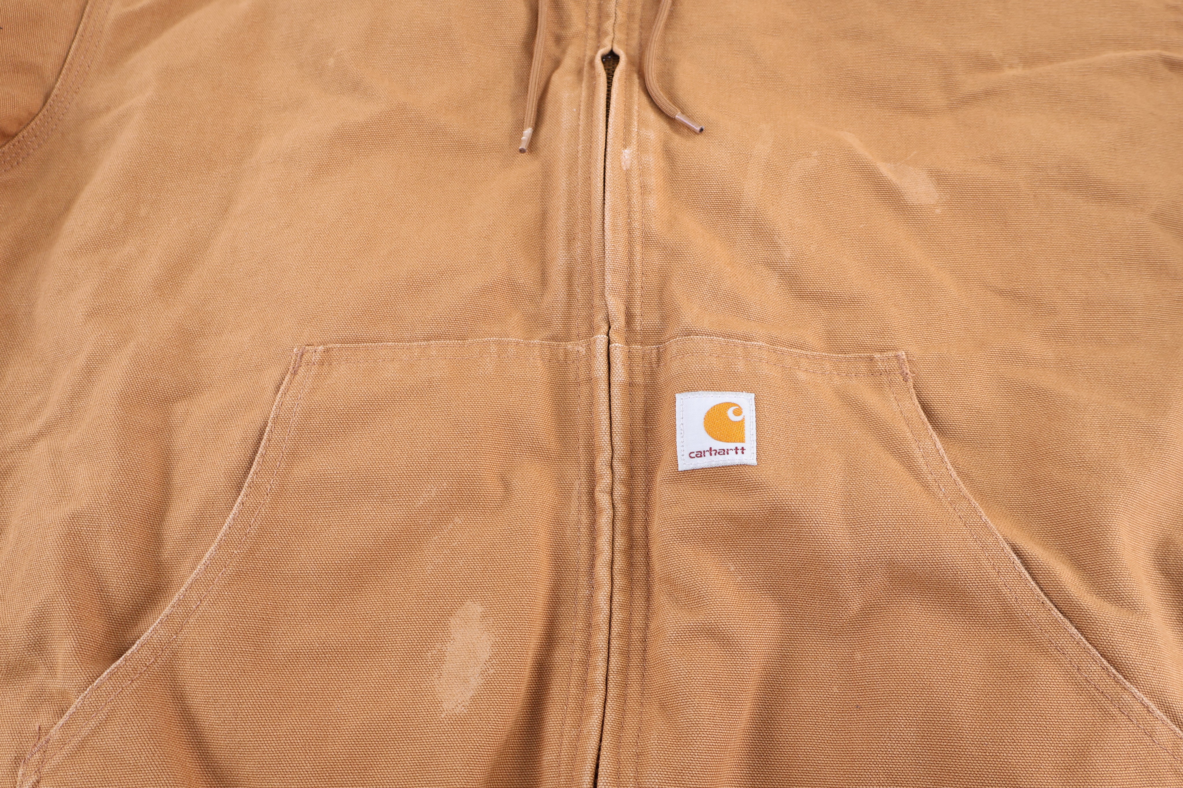 Carhartt Logo Patch Tan Full Zip Jacket