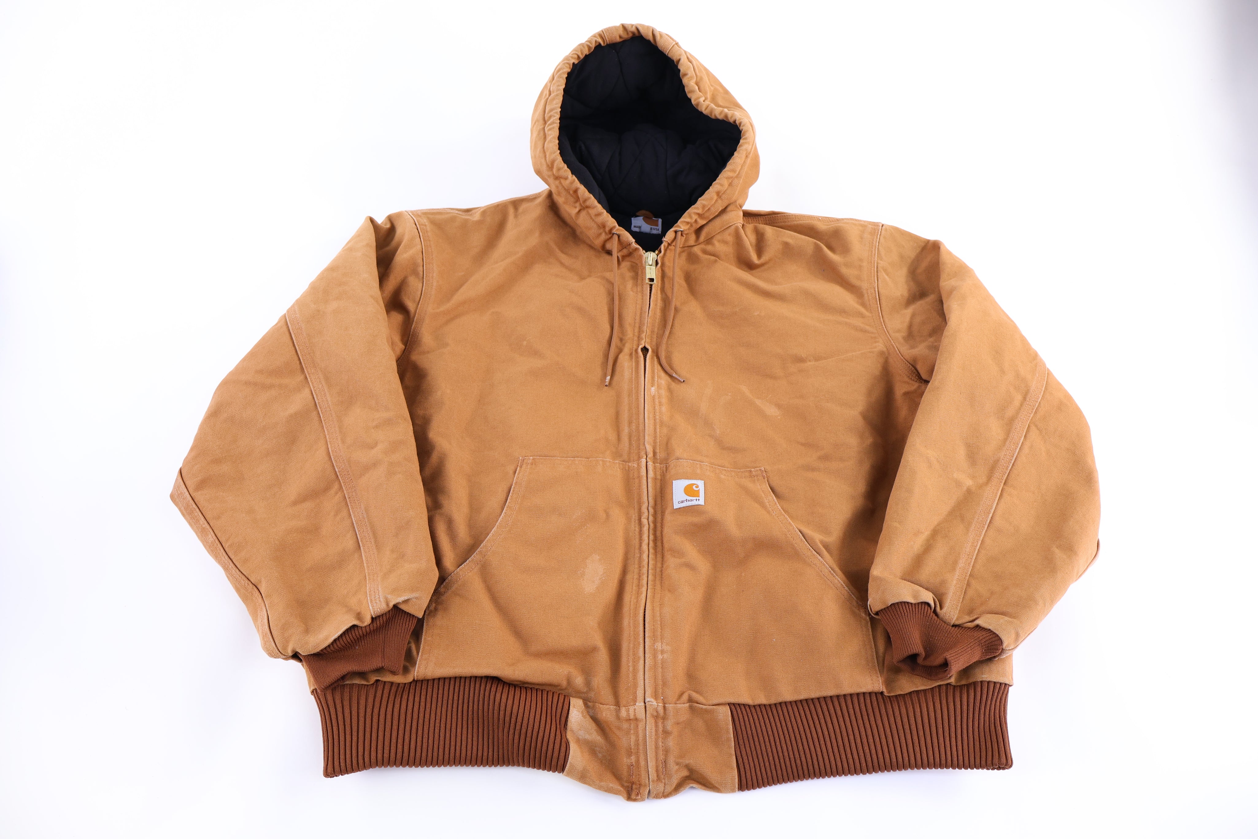 Carhartt Logo Patch Tan Full Zip Jacket