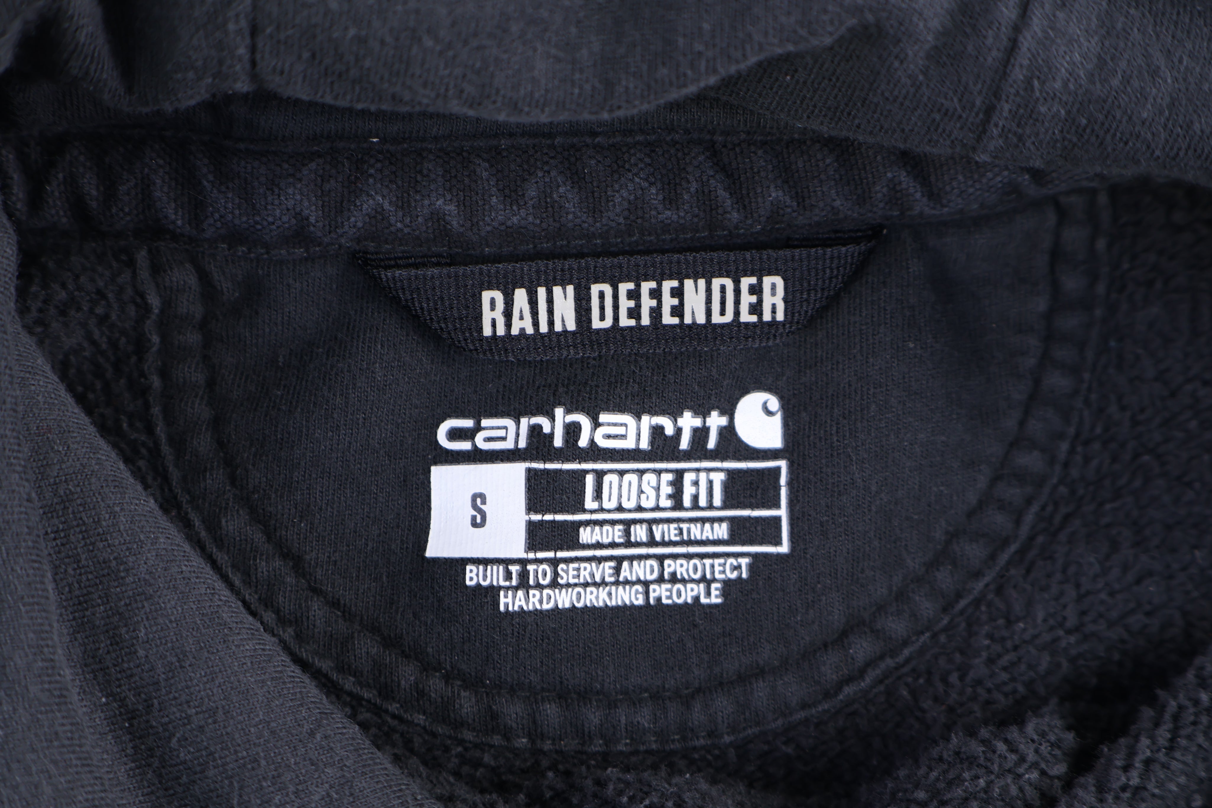 Carhartt Logo Patch Black Pullover Hoodie