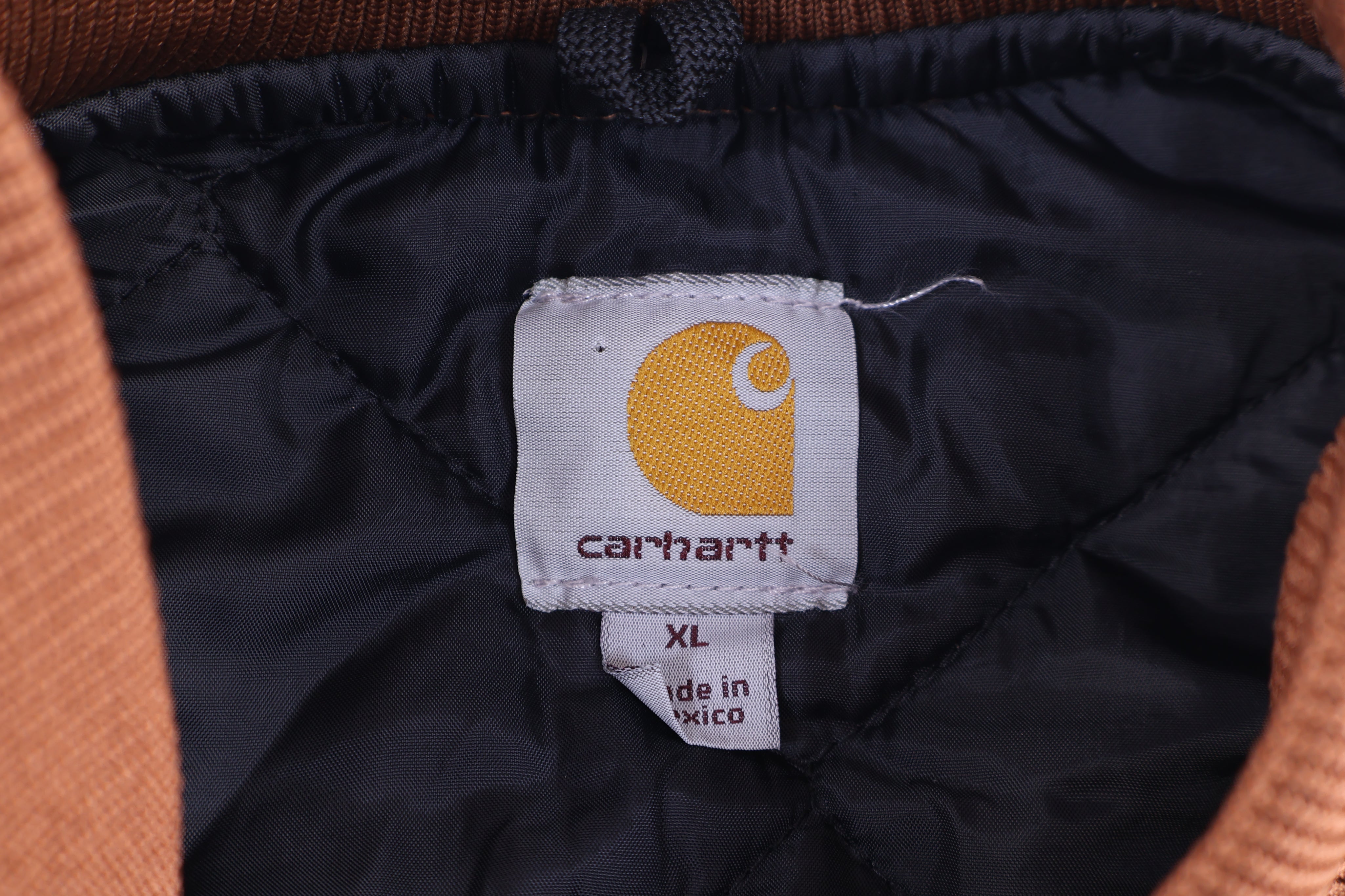 Vintage Carhartt Logo Patch Tan Full Zip Vest