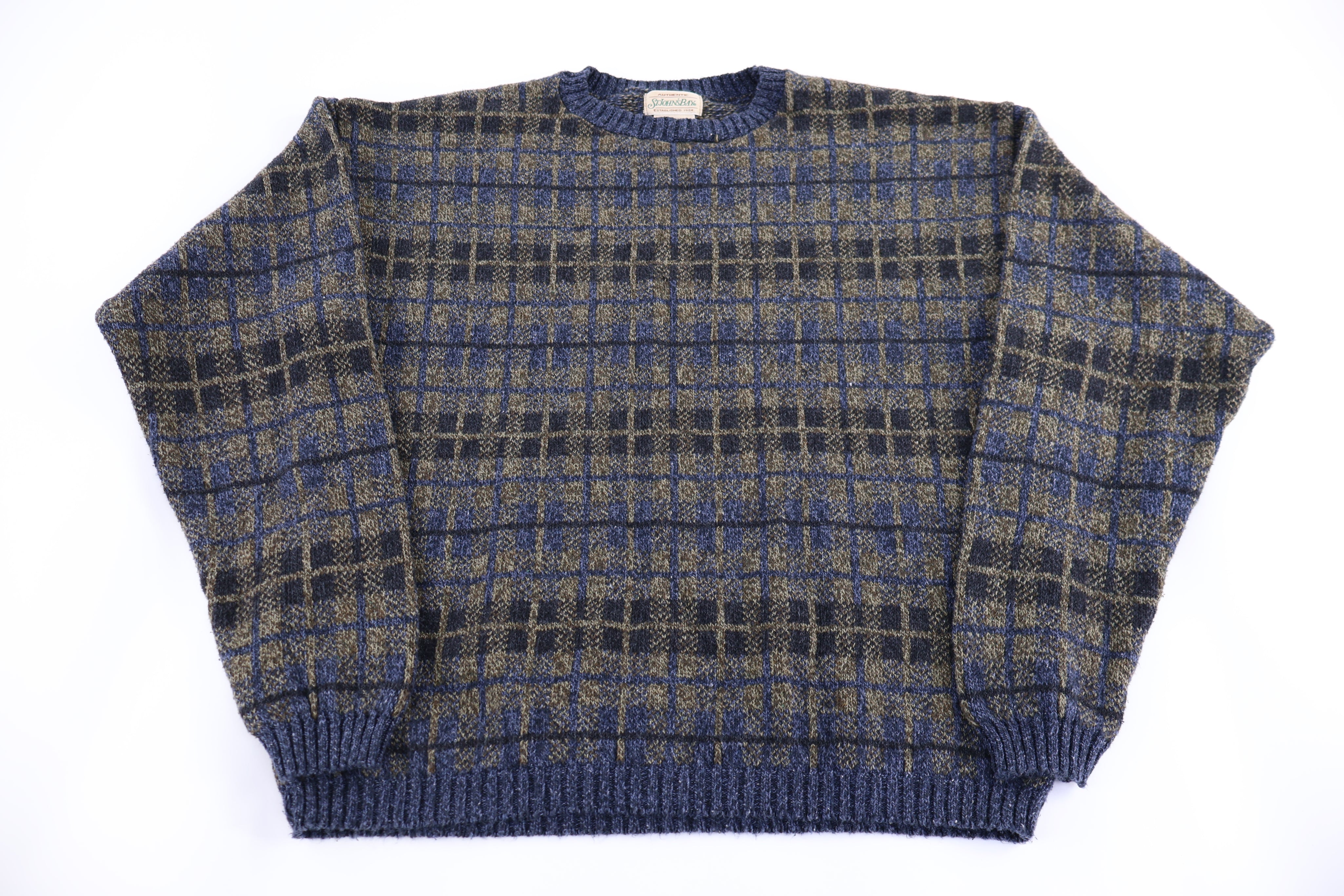 Vintage St. Johns Bay Multipatterned Knit Sweater