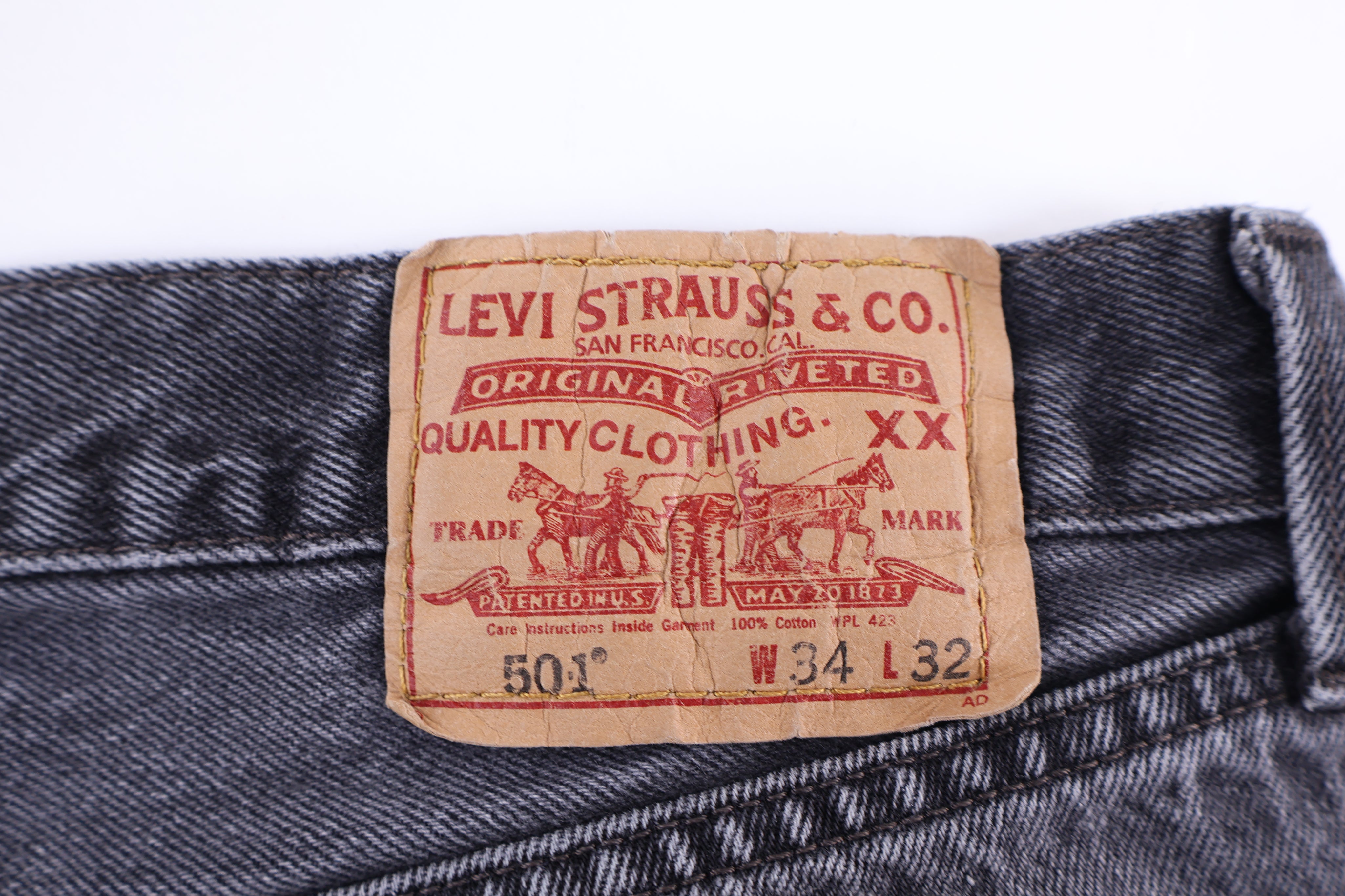 Levi's 501 Black Denim Jeans