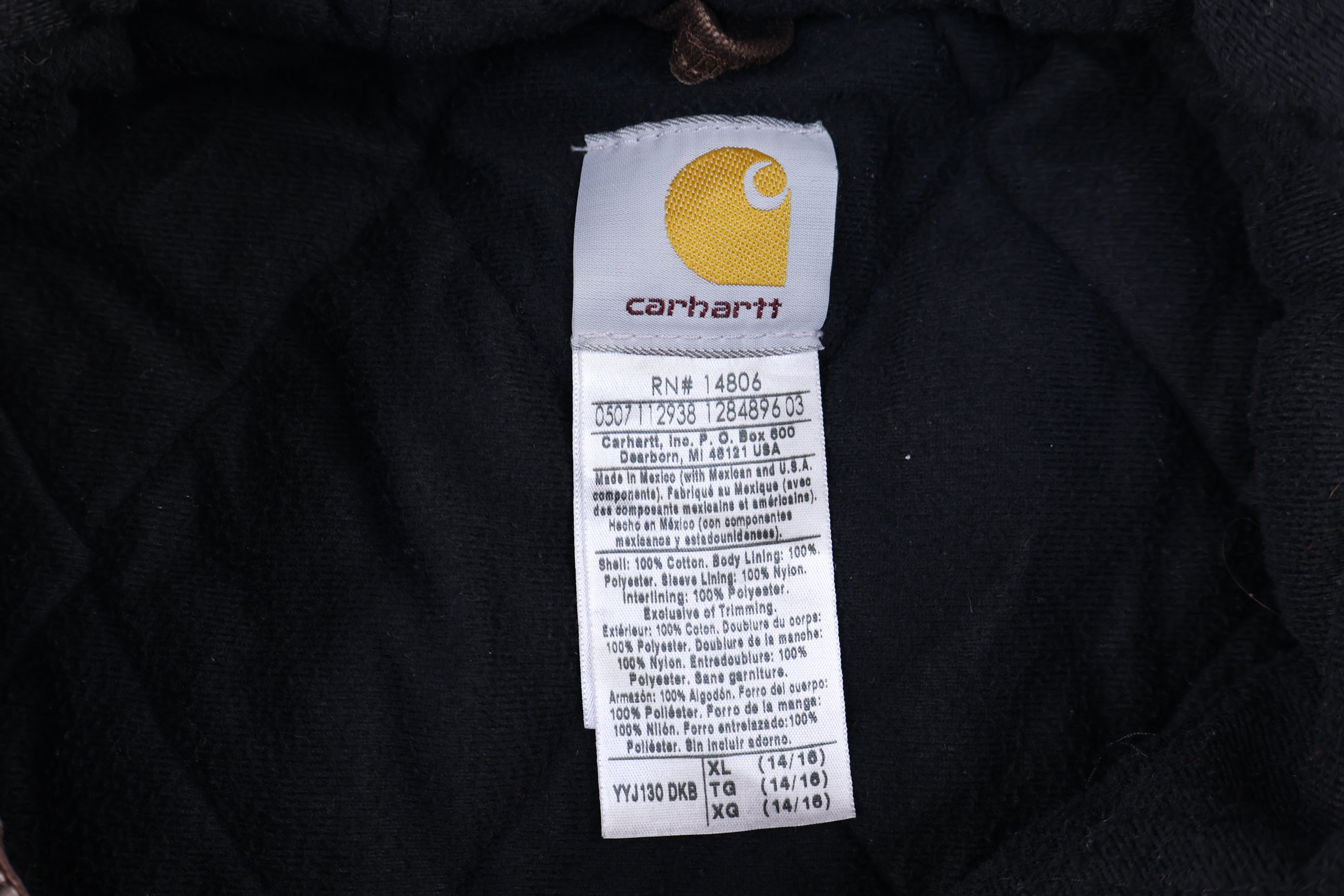 Youth Carhartt Logo Patch Brown Full Zip Jacket
