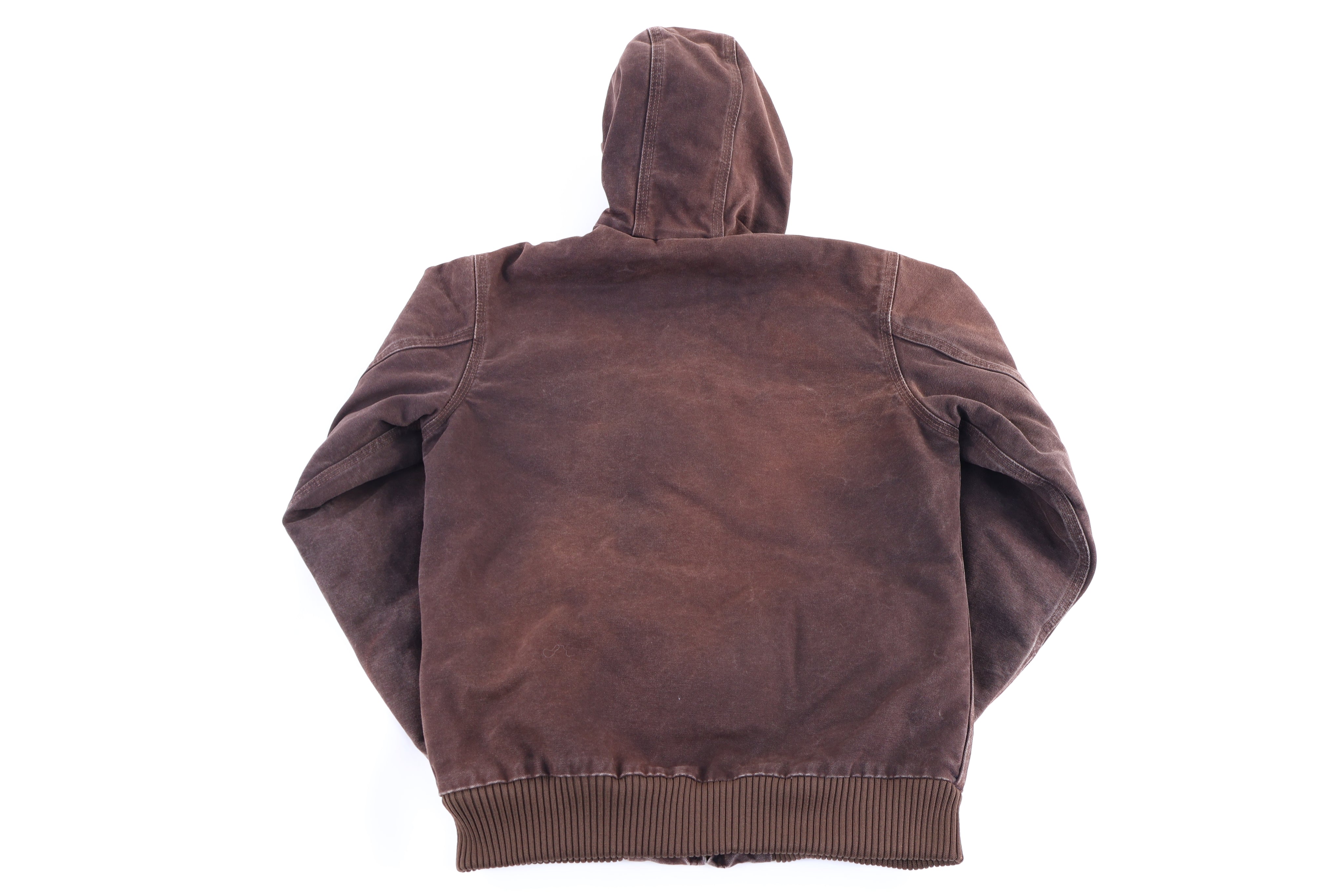 Youth Carhartt Logo Patch Brown Full Zip Jacket