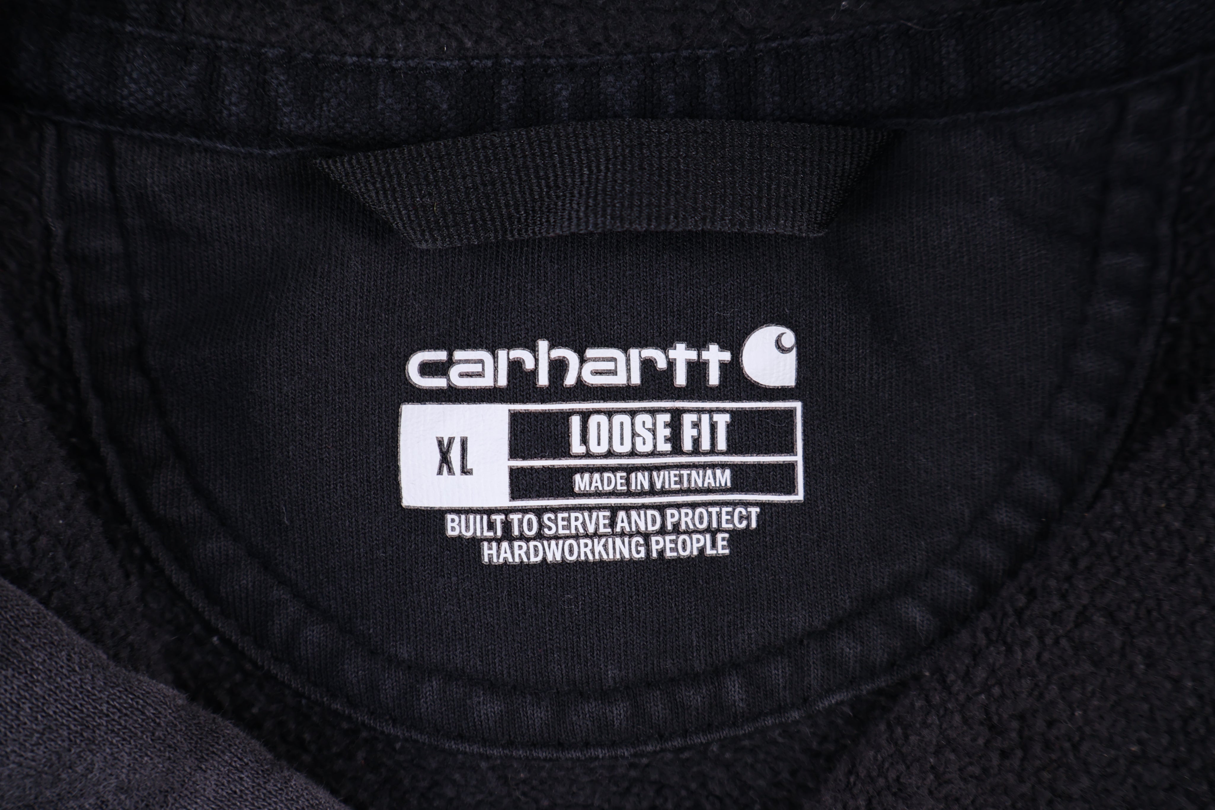 Carhartt Logo Patch Black Pullover Hoodie