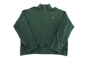 Polo by Ralph Lauren Embroidered Logo Green Quarter Zip Pullover