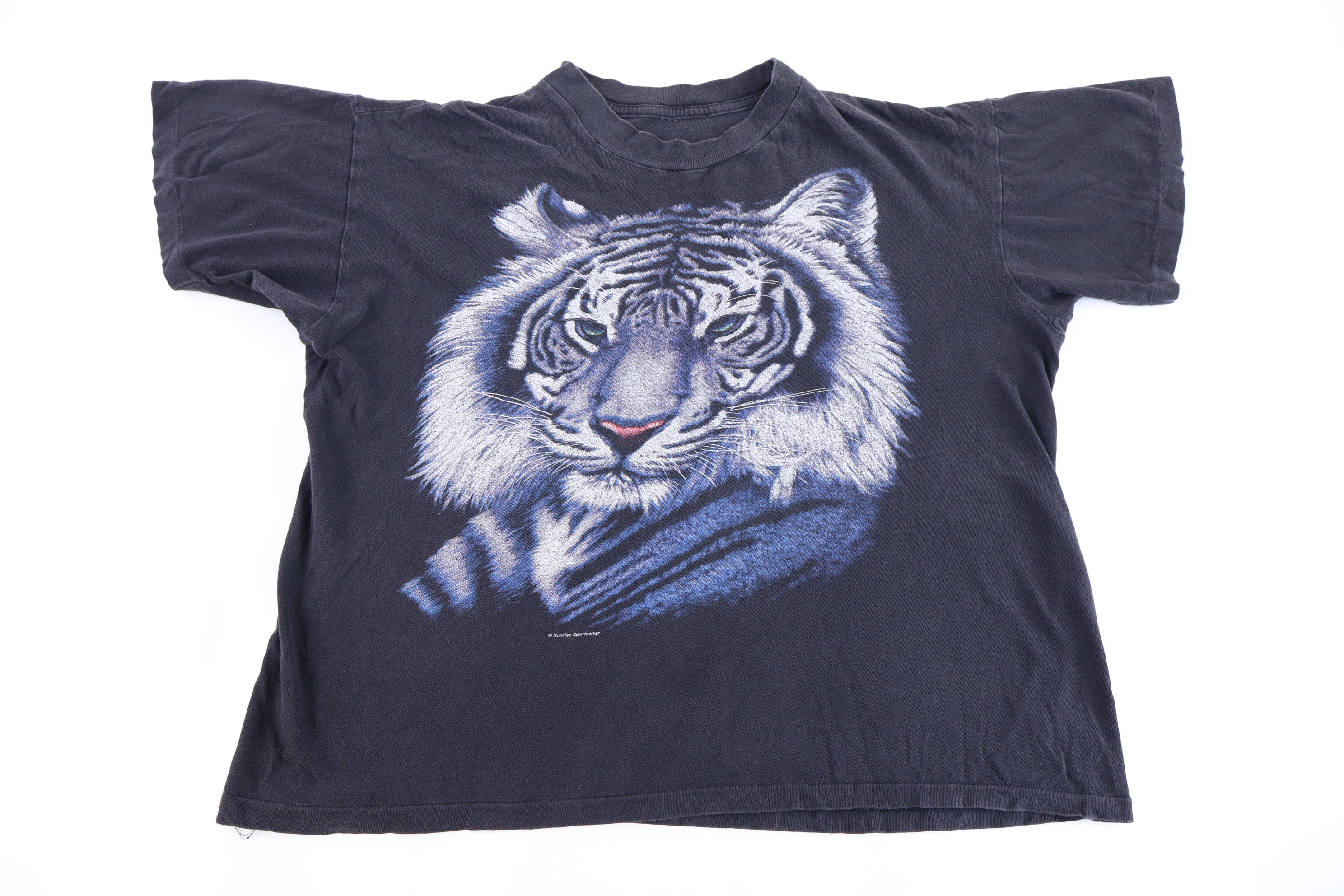 90's Sunrise Sportswear White Tiger Graphic T-shirt