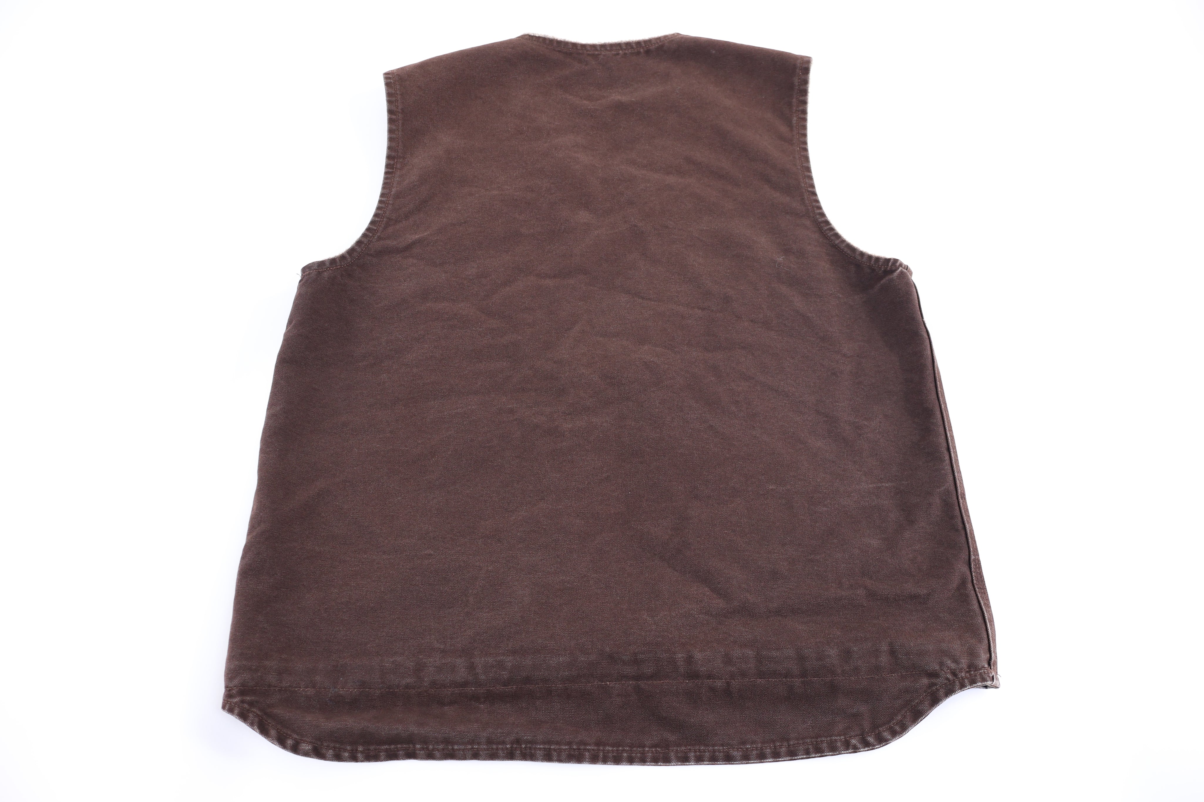 Carhartt Logo Patch Brown Full Zip Vest