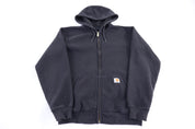 Carhartt Logo Patch Black Full Zip Hoodie