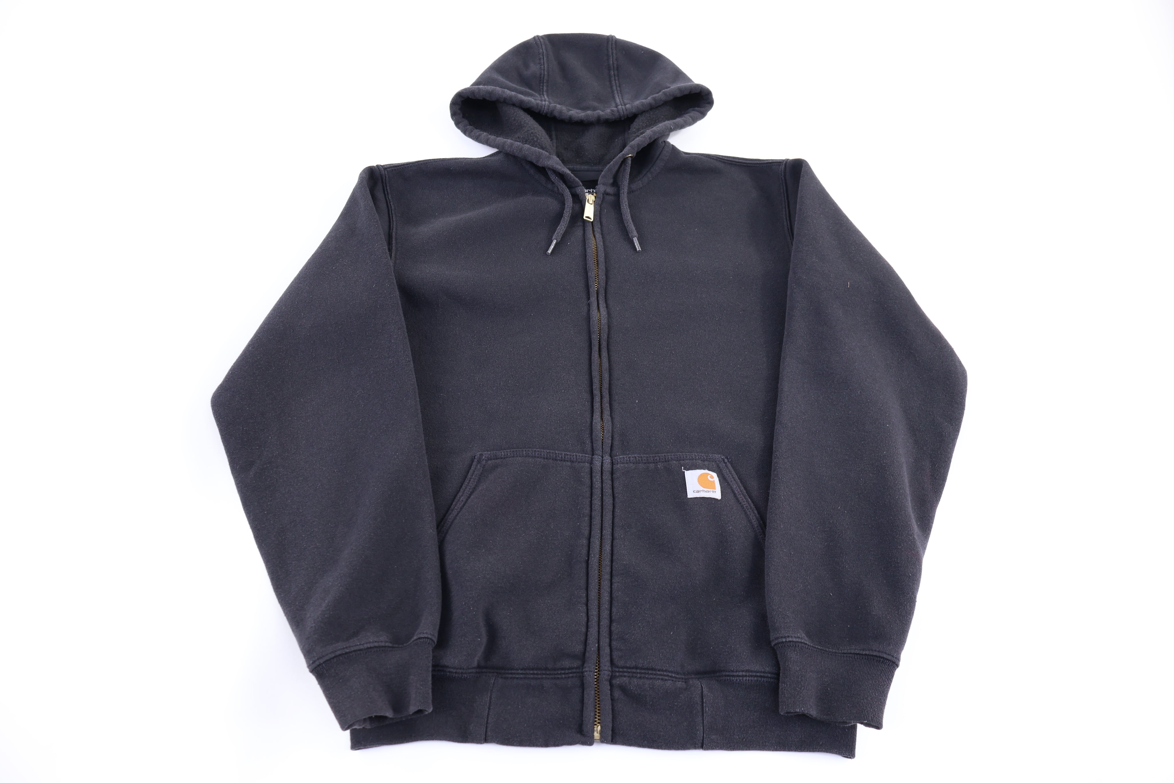 Carhartt Logo Patch Black Full Zip Hoodie