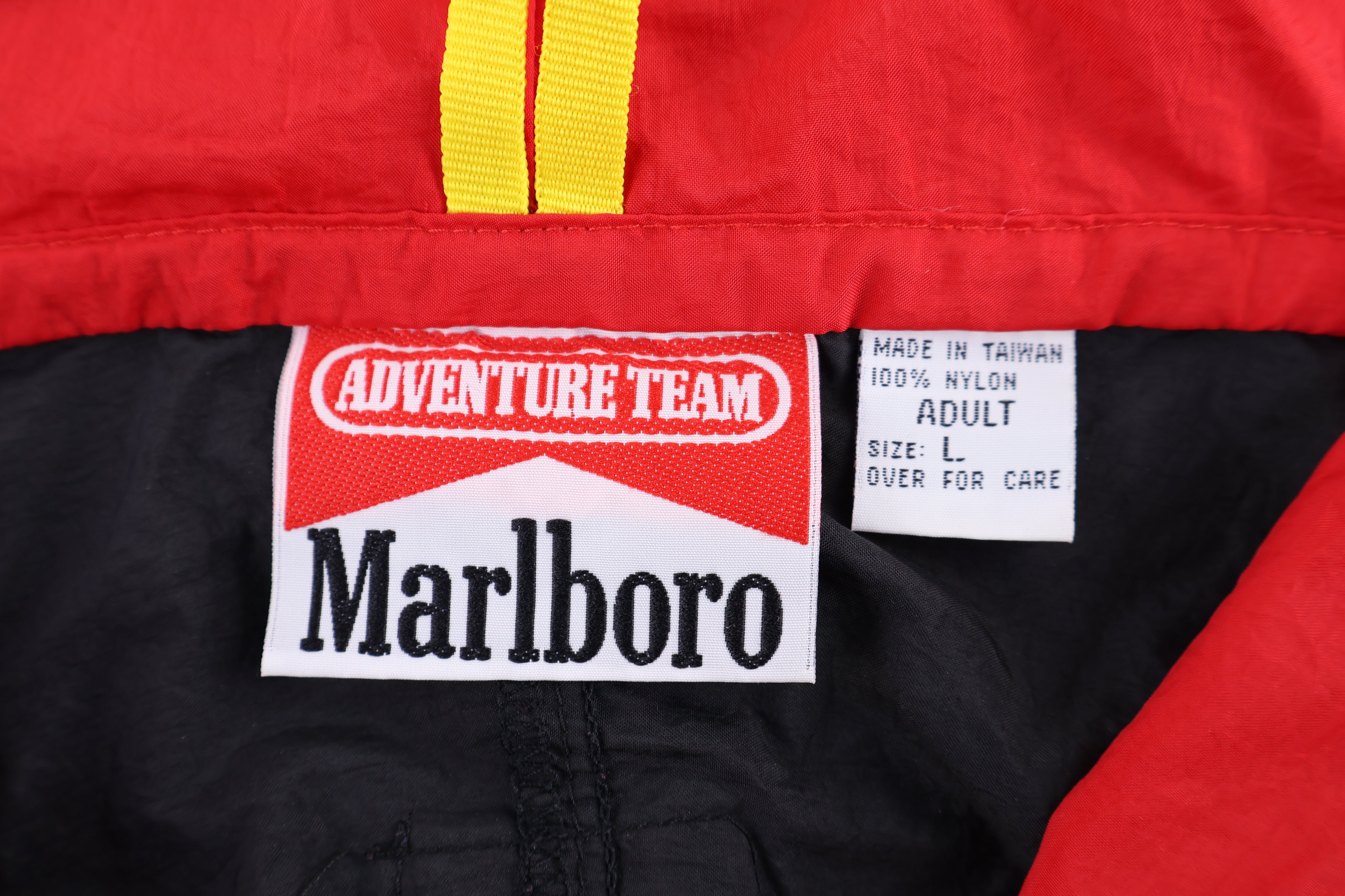 90's Marlboro Black & Red Pullover Windbreaker