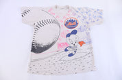1993 New York Mets Looney Tunes All Over Graphic T-shirt