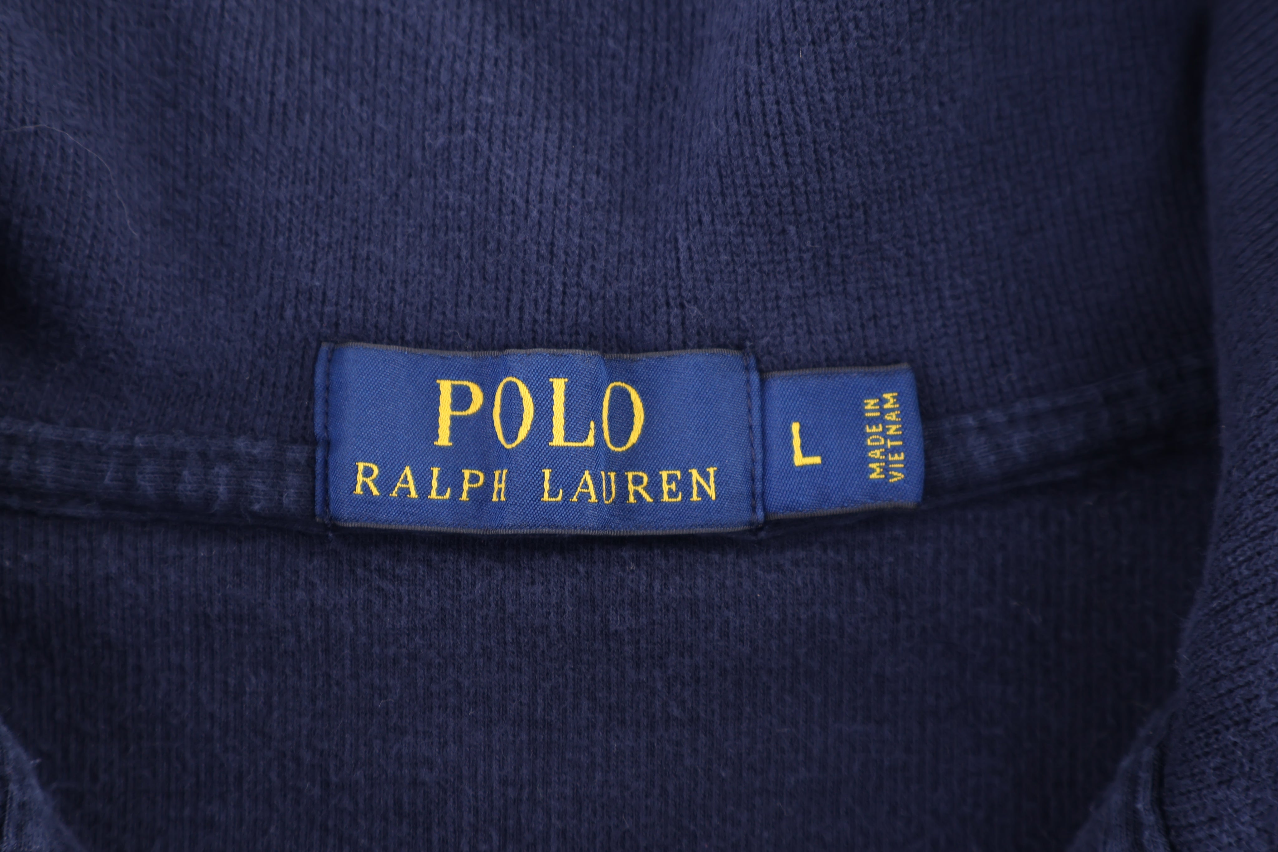 Polo Ralph Lauren Embroidered Logo Blue Quarter Zip Sweater