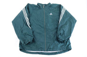 90's Adidas Embroidered Logo Green Full Zip Jacket