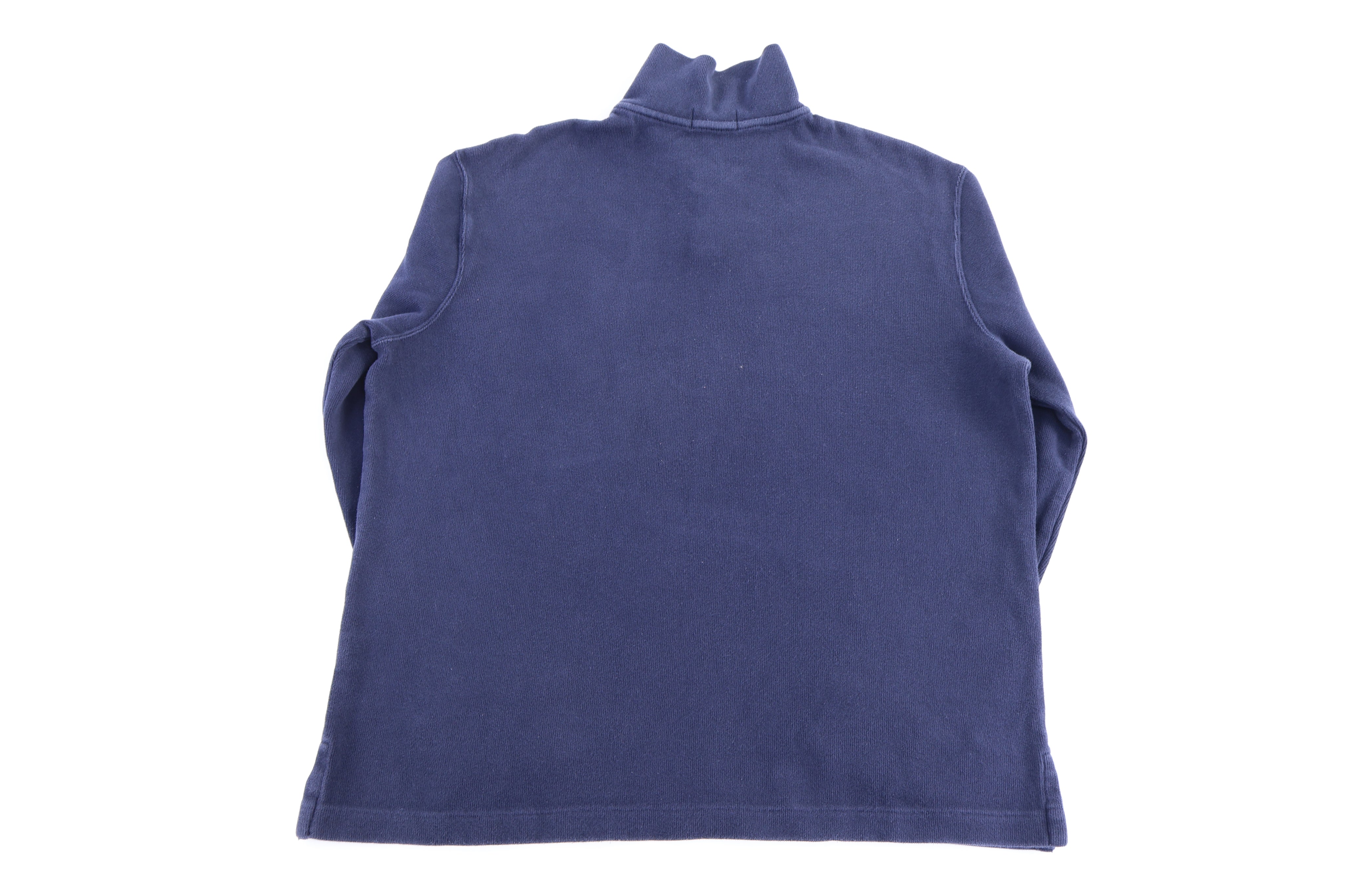 Polo Ralph Lauren Embroidered Logo Blue Quarter Zip Sweater