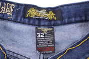 Y2K Brooklyn Xpress Dark Wash Denim Shorts