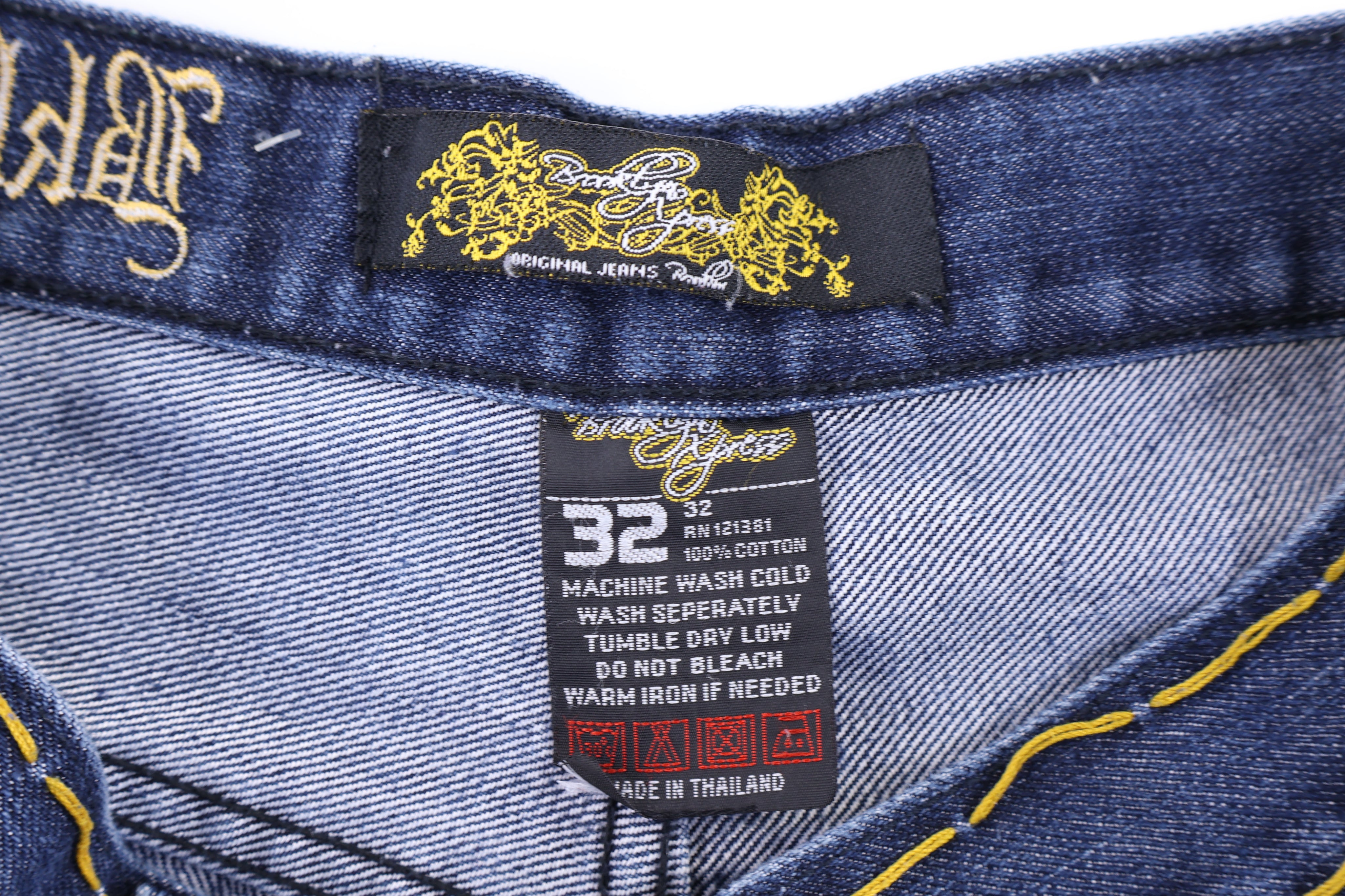 Y2K Brooklyn Xpress Dark Wash Denim Shorts