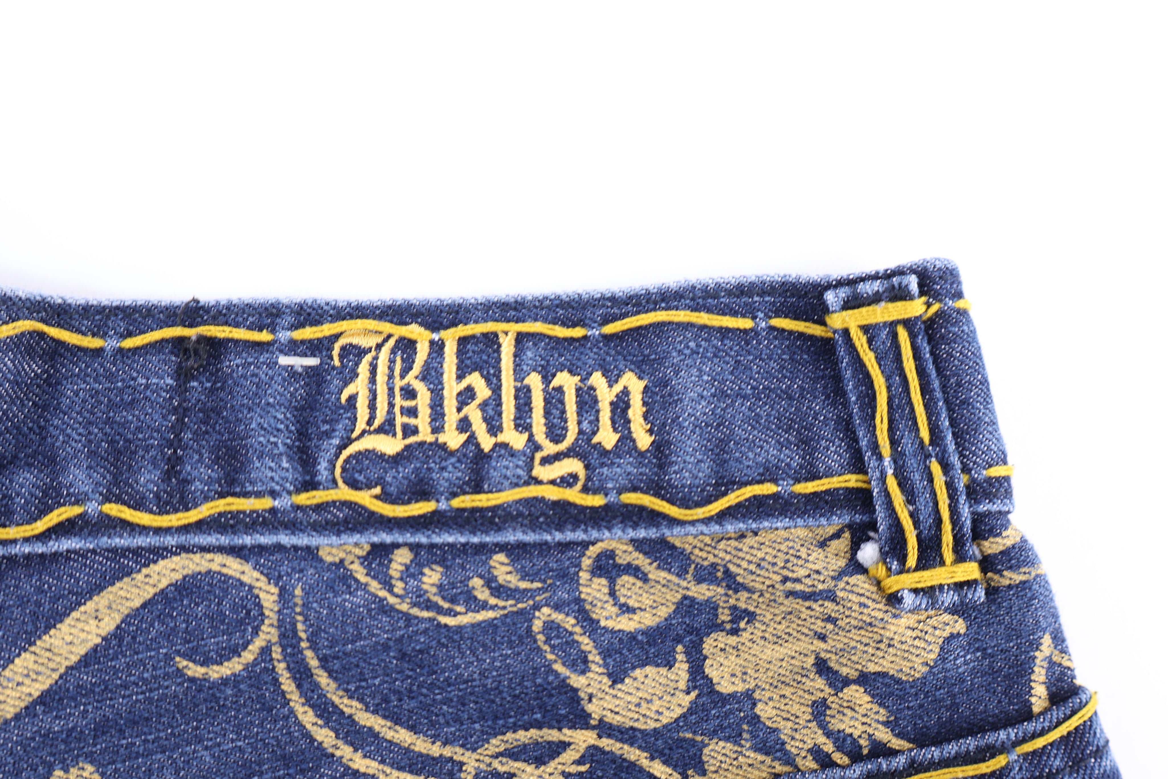Y2K Brooklyn Xpress Dark Wash Denim Shorts