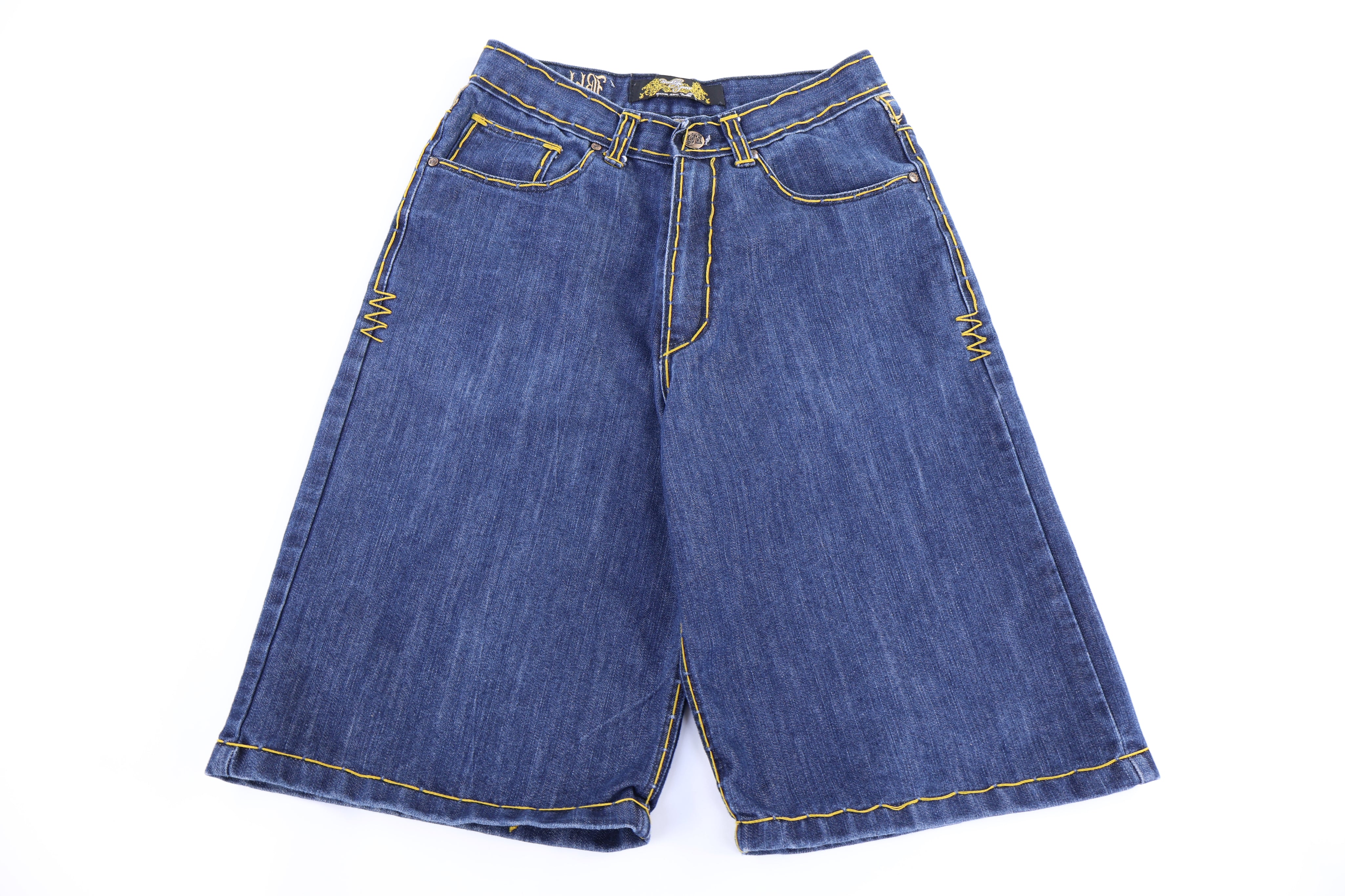 Y2K Brooklyn Xpress Dark Wash Denim Shorts
