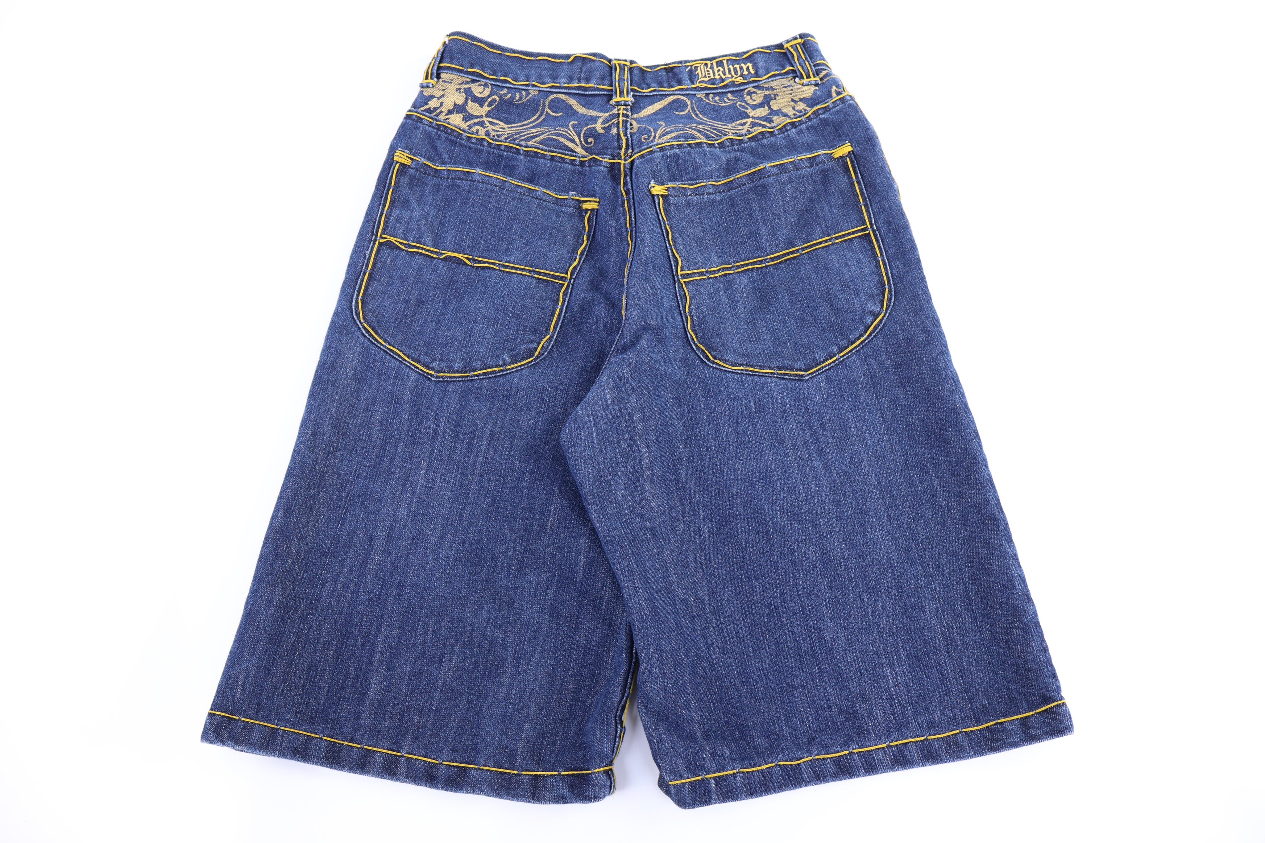 Y2K Brooklyn Xpress Dark Wash Denim Shorts