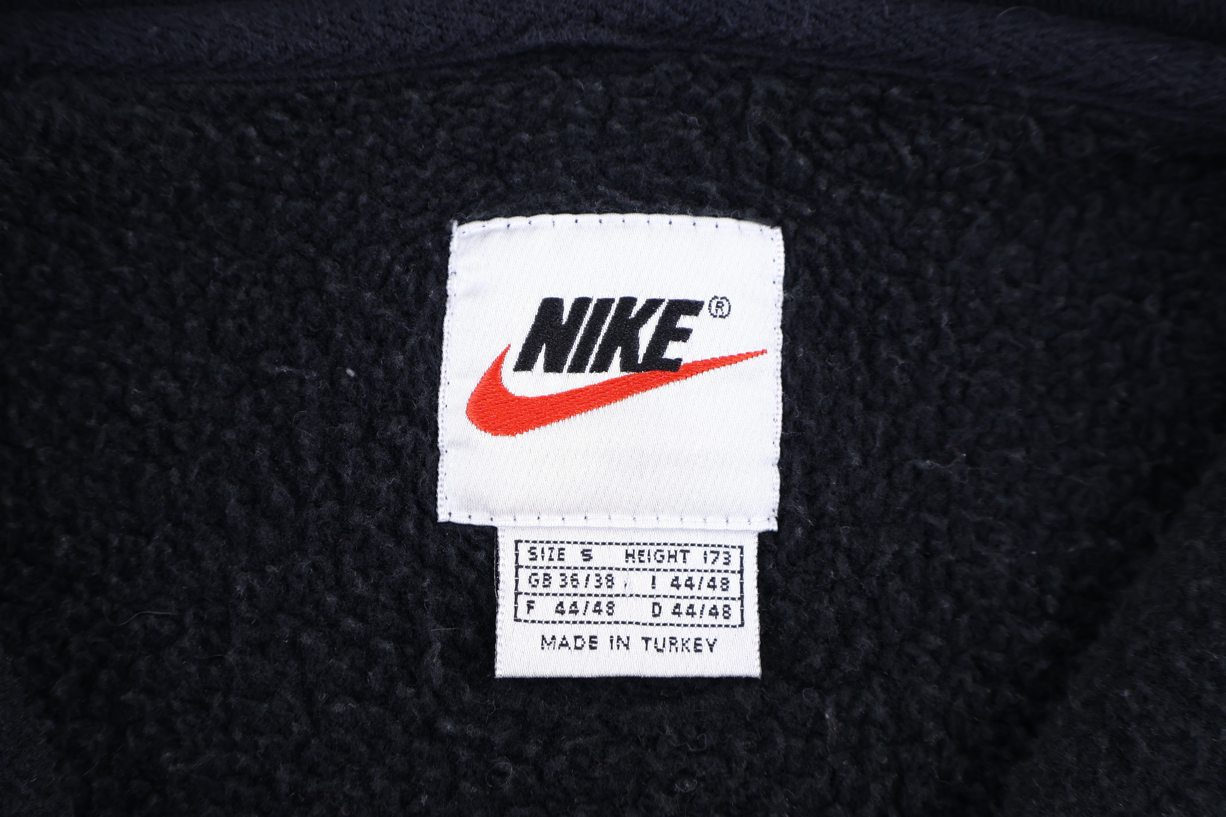 90's Nike Embroidered Logo Black Full Zip Hoodie