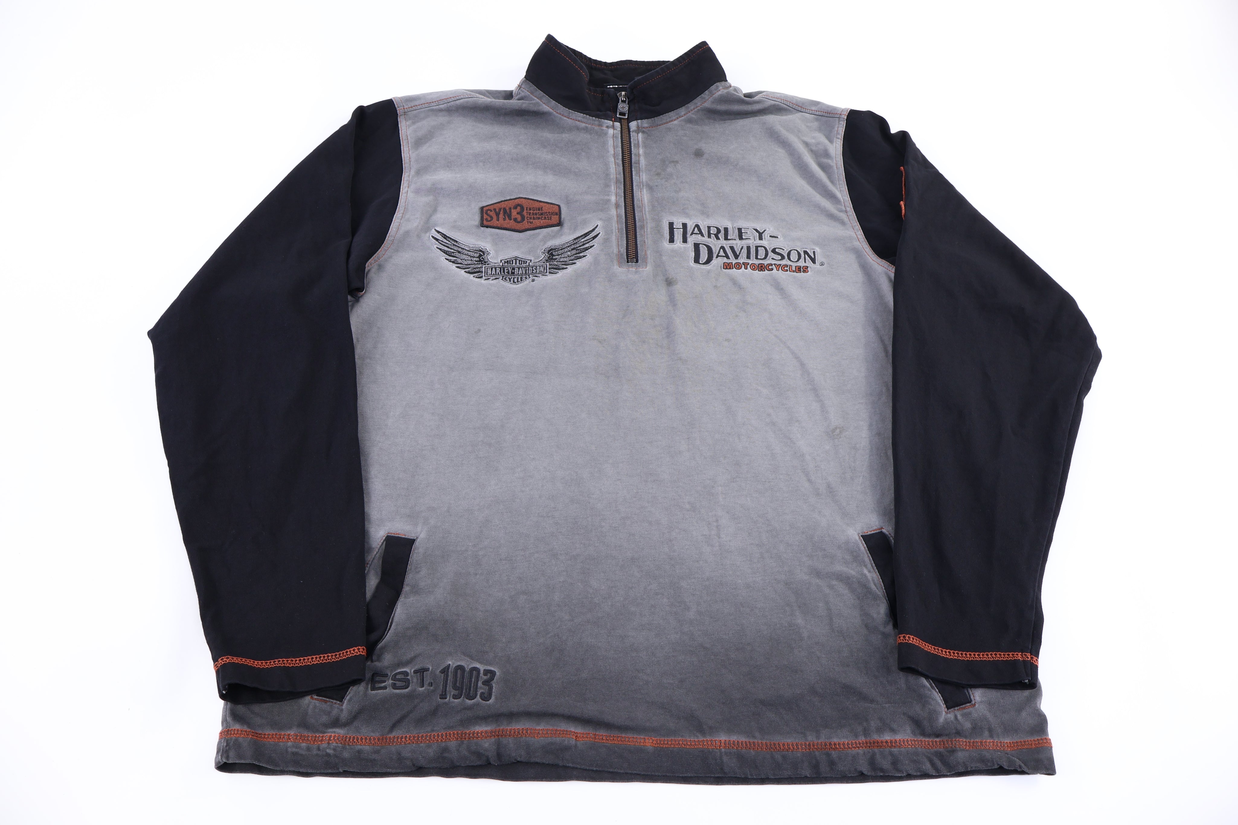 Harley Davidson Motorcycles Quarter Zip Pullover