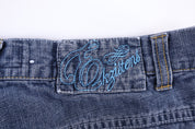 Y2K Ekgister Dark Wash Denim Shorts